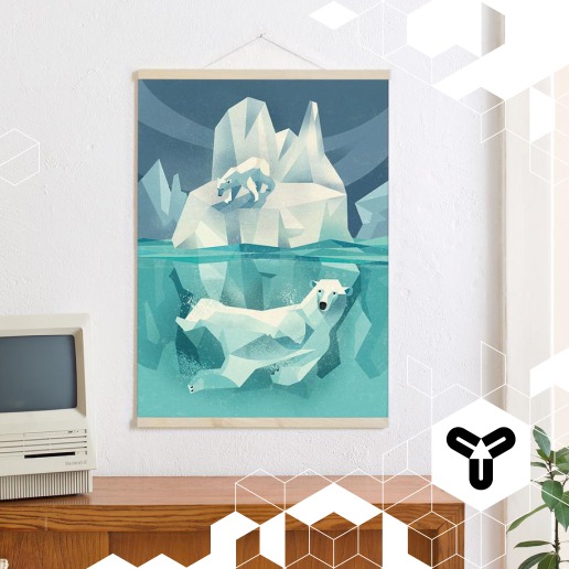 Hallo, neue Woche! Hallo, Kleinwaren / von Laufenberg! Unser Produkt zum Start der Woche: Die "Posterleiste Eiche" + Poster "Swimming Polar Bear", die unseren Arbeitsplatz und unser Wohnzimmer um einiges hübscher machen! www.kleinwaren-von-laufenberg.de
