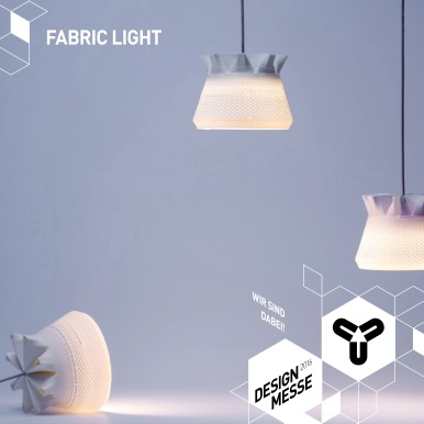 Lukas Winter Industrial Design entwickelt und Produziert einzigartige 3D gedruckte Leuchten und wird damit auch unsere Messe schmücken! Wir finden das sehr hübsch! www.fabric-light.de