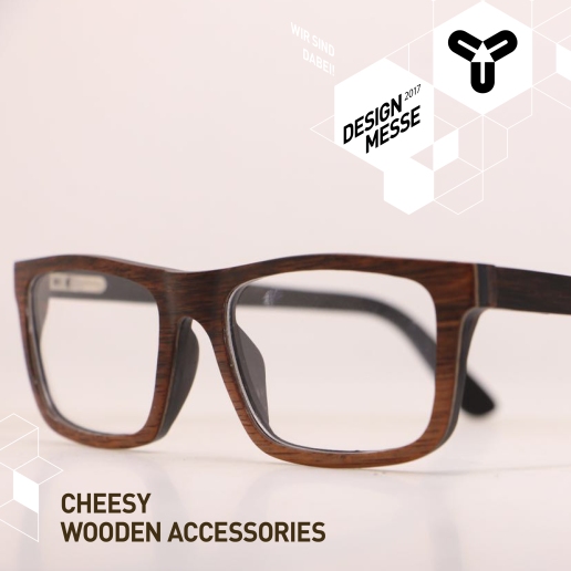 Holzbrillen!!! Wir lieben sie. Und Holzuhren auch. Deshalb freuen wir uns, dass in diesem Jahr erstmals Cheesy Wooden Accessories mit am Start ist! www.becheesy.de